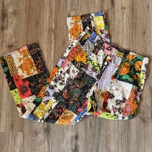 Cotton Patchwork Pants FREE PEOPLE SZ 10